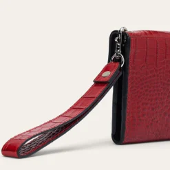 Croco Embossed Clutch Wallet