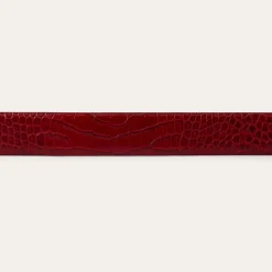Croco Print Tapered Belt