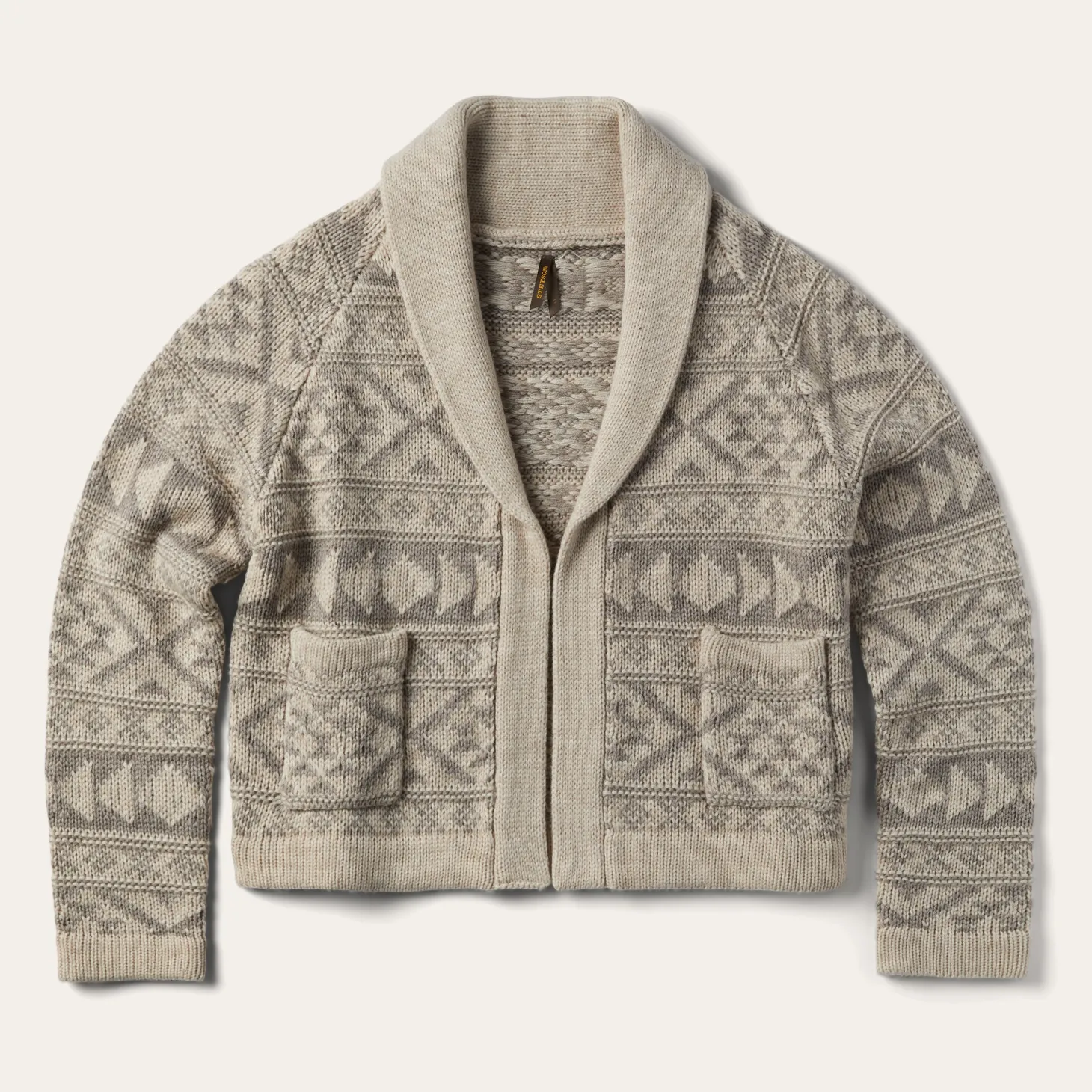 Cropped Shawl Collar Cardigan