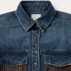 Dark Denim Fringe Jacket