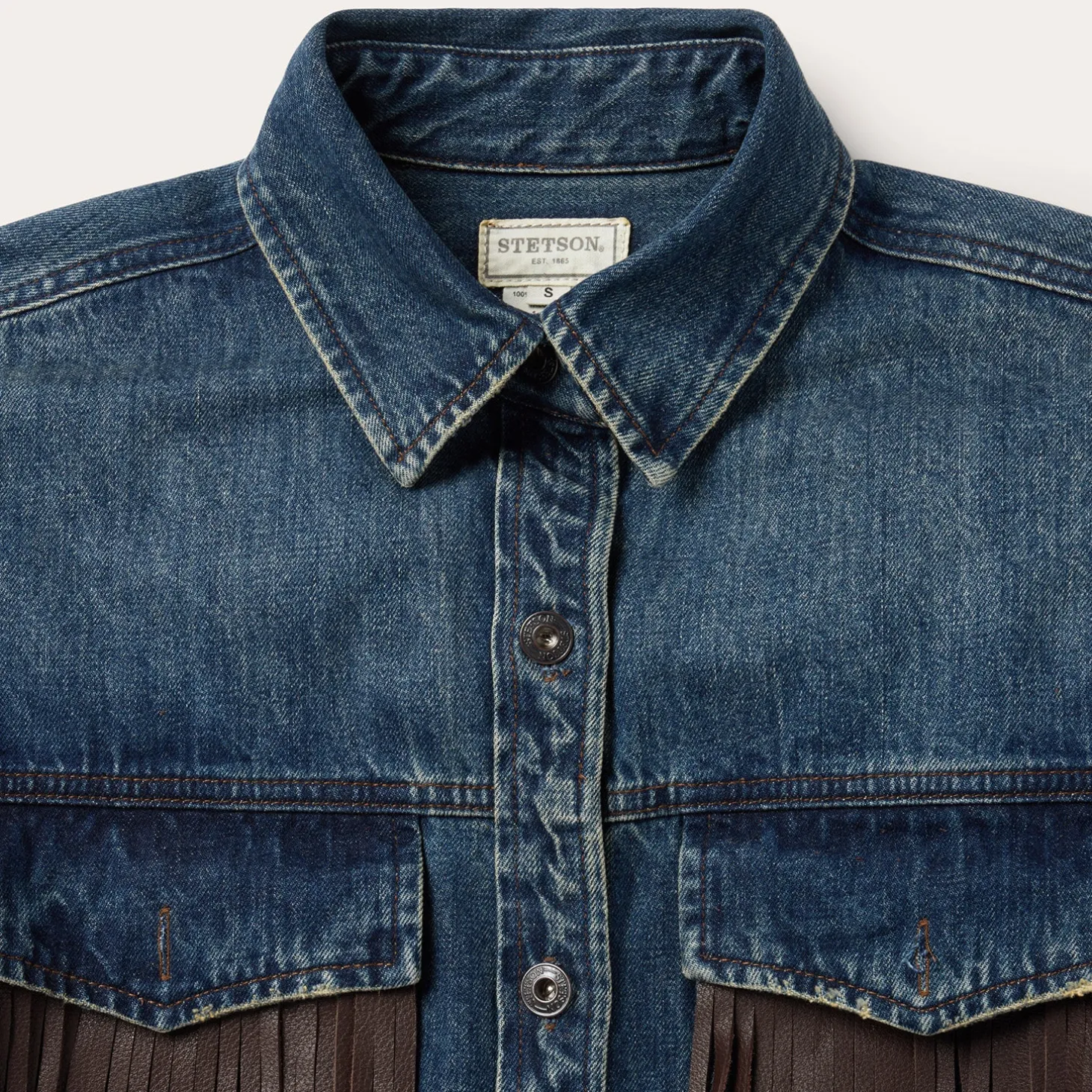 Dark Denim Fringe Jacket