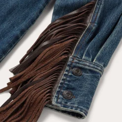 Dark Denim Fringe Jacket