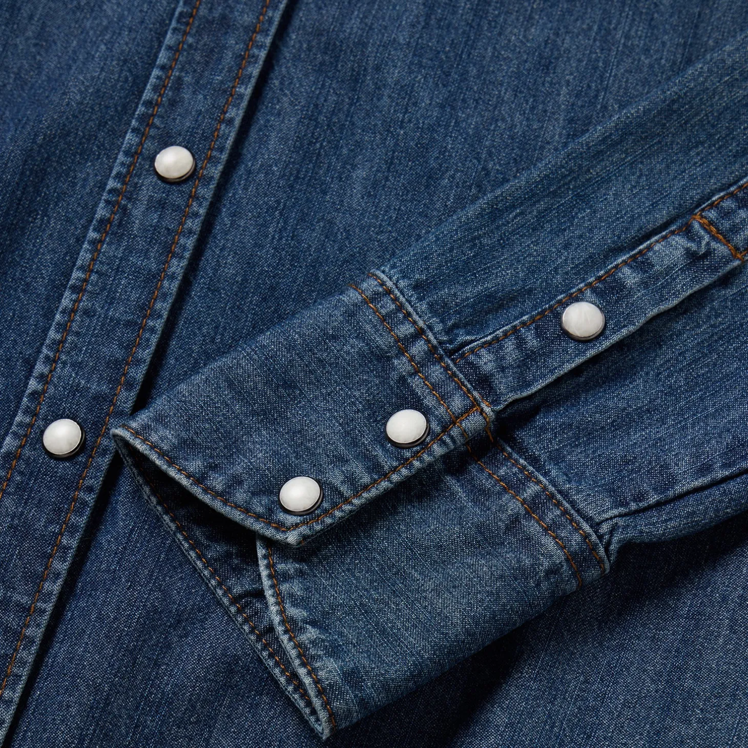 Dark Denim Snap Western Shirt