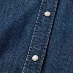 Dark Denim Snap Western Shirt