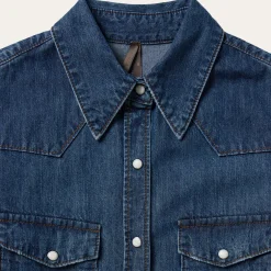 Dark Denim Snap Western Shirt