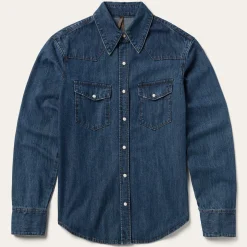 Dark Denim Snap Western Shirt