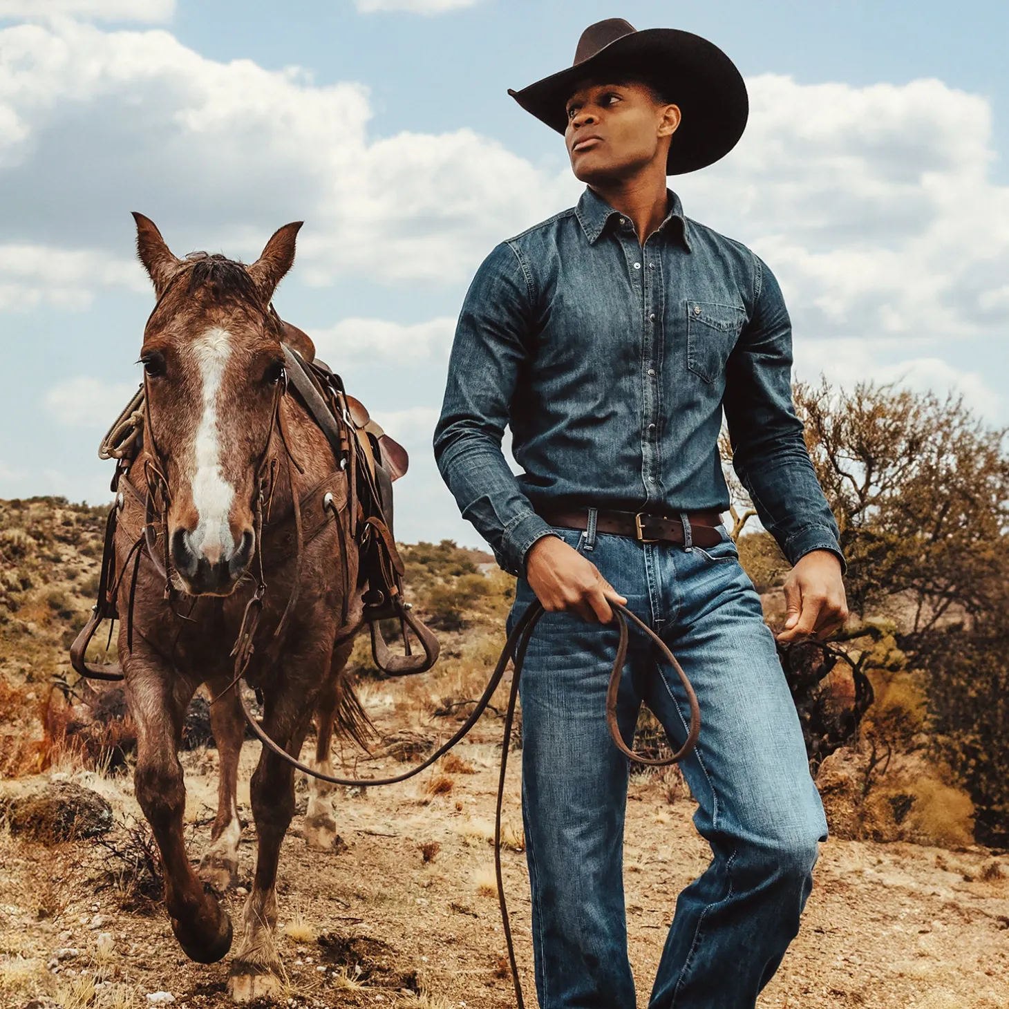 Dark Denim Western Shirt