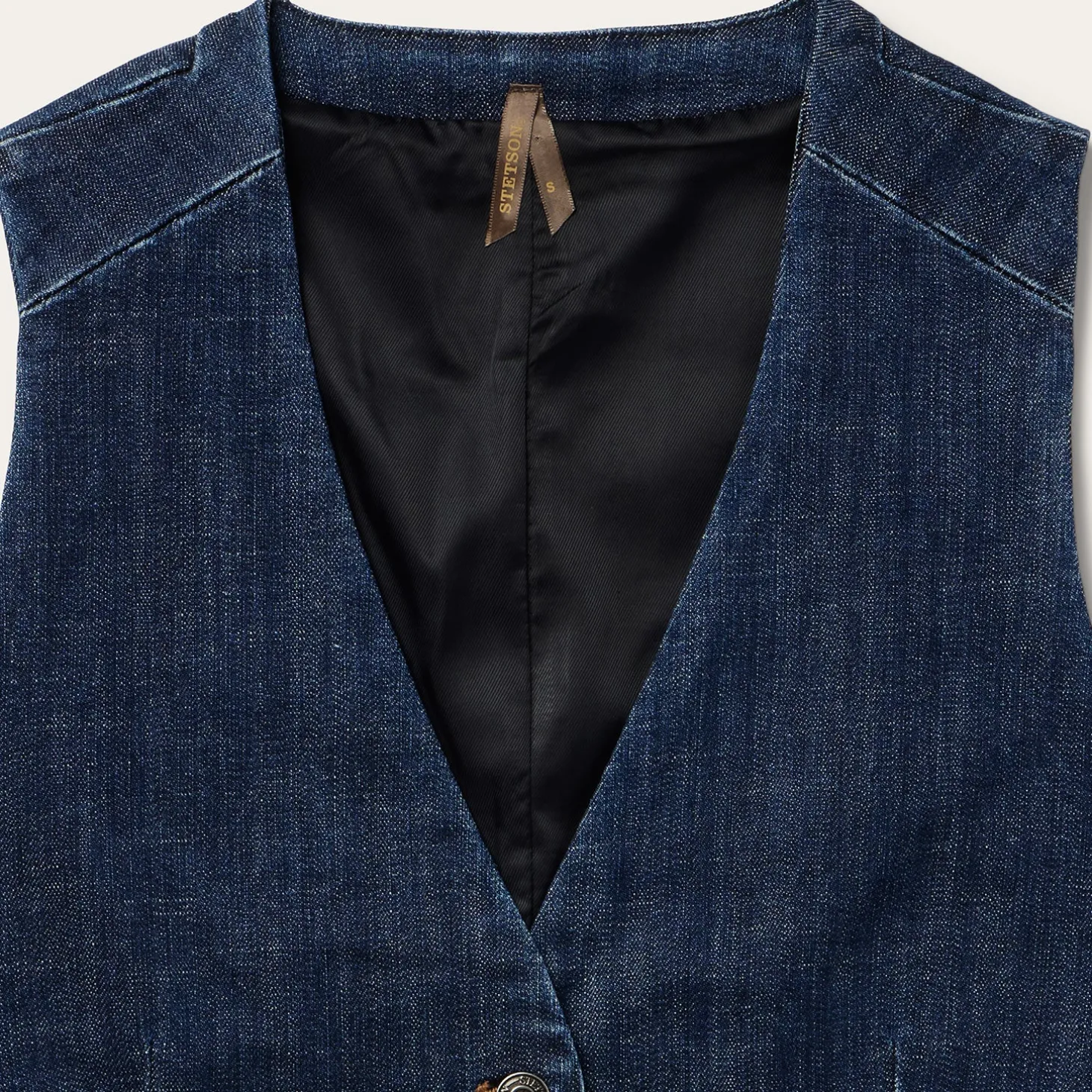 Dark Wash Stretch Denim Vest