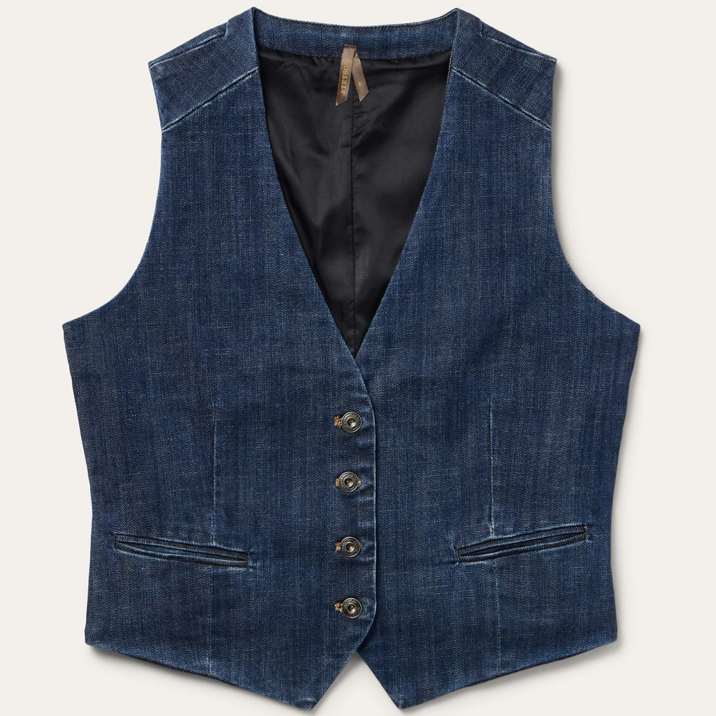 Dark Wash Stretch Denim Vest