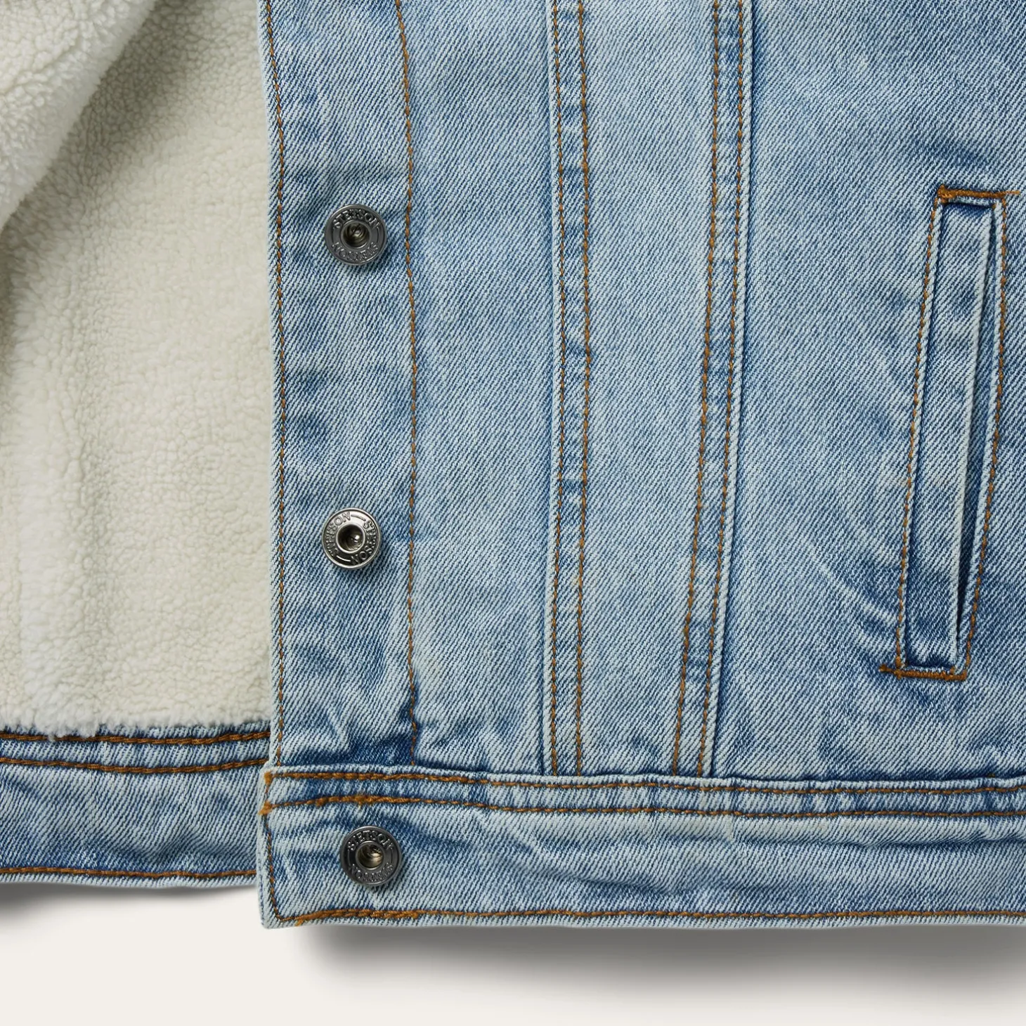Denim Sherpa Lined Jacket