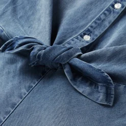 Denim Tie-Front Dress