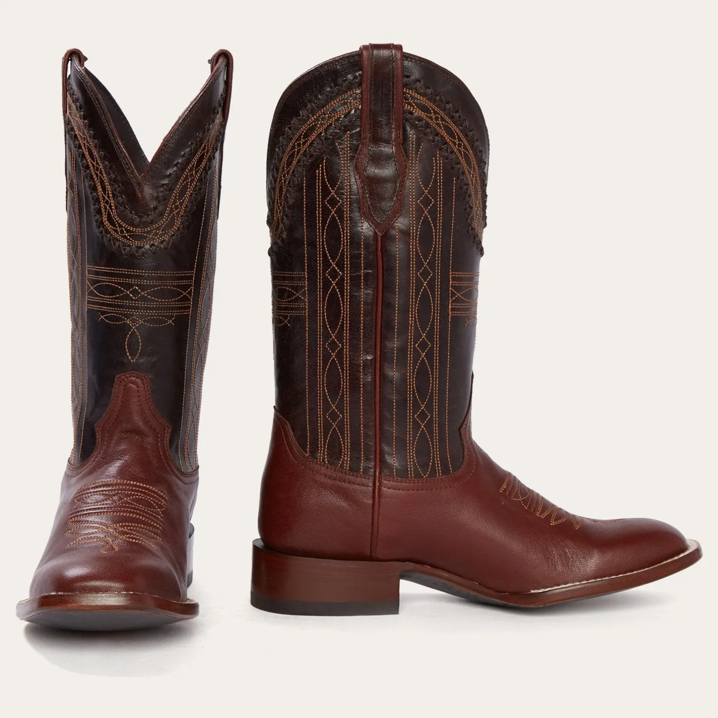 Denver Brown Goat Hand Stitched Cowboy Boot