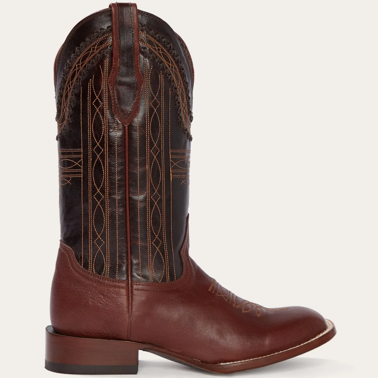 Denver Brown Goat Hand Stitched Cowboy Boot
