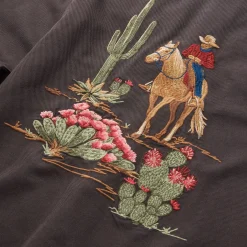 Desert Scene Embroidered Western Shirt