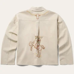 Embroidered Canvas Utility Jacket