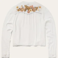 Embroidered Crepe Shirt