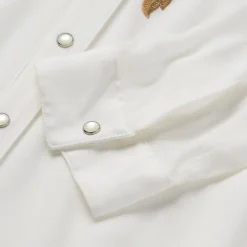 Embroidered Crepe Shirt