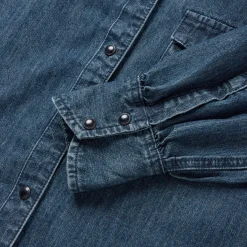 Embroidered Denim Crop Top