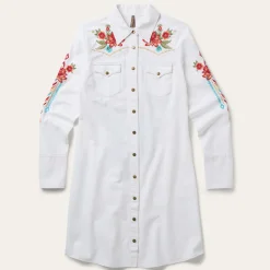 Embroidered Denim Dress