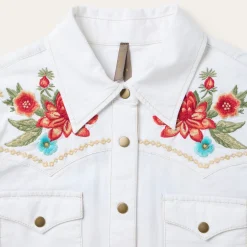 Embroidered Denim Dress