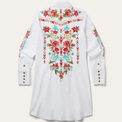 Embroidered Denim Dress