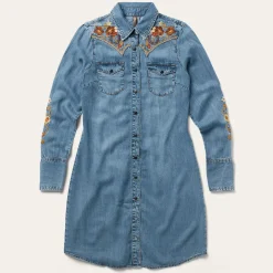 Embroidered Western Shirt Dress