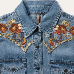 Embroidered Western Shirt Dress