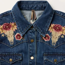 Embroidered Western Shirt Dress