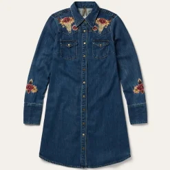 Embroidered Western Shirt Dress