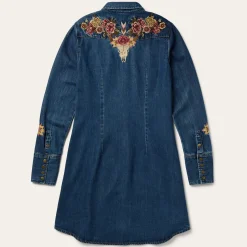 Embroidered Western Shirt Dress