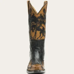 Faye Cowgirl & Horse Underlay Leather Boot