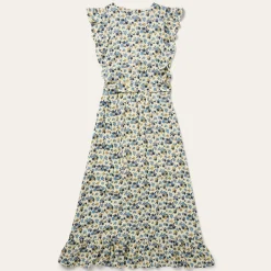 Field Flowers Print Peasant Dress