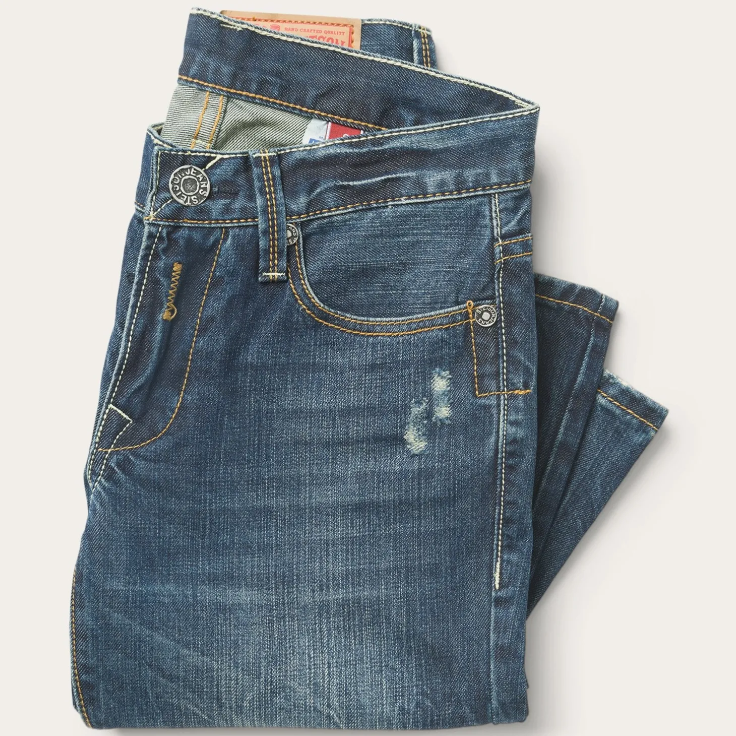 1014 Fit Destructed Dark Wash Jeans
