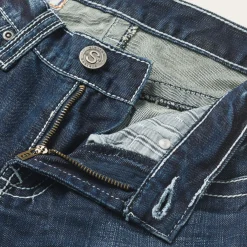 1014 Fit Destructed Medium Wash Jeans