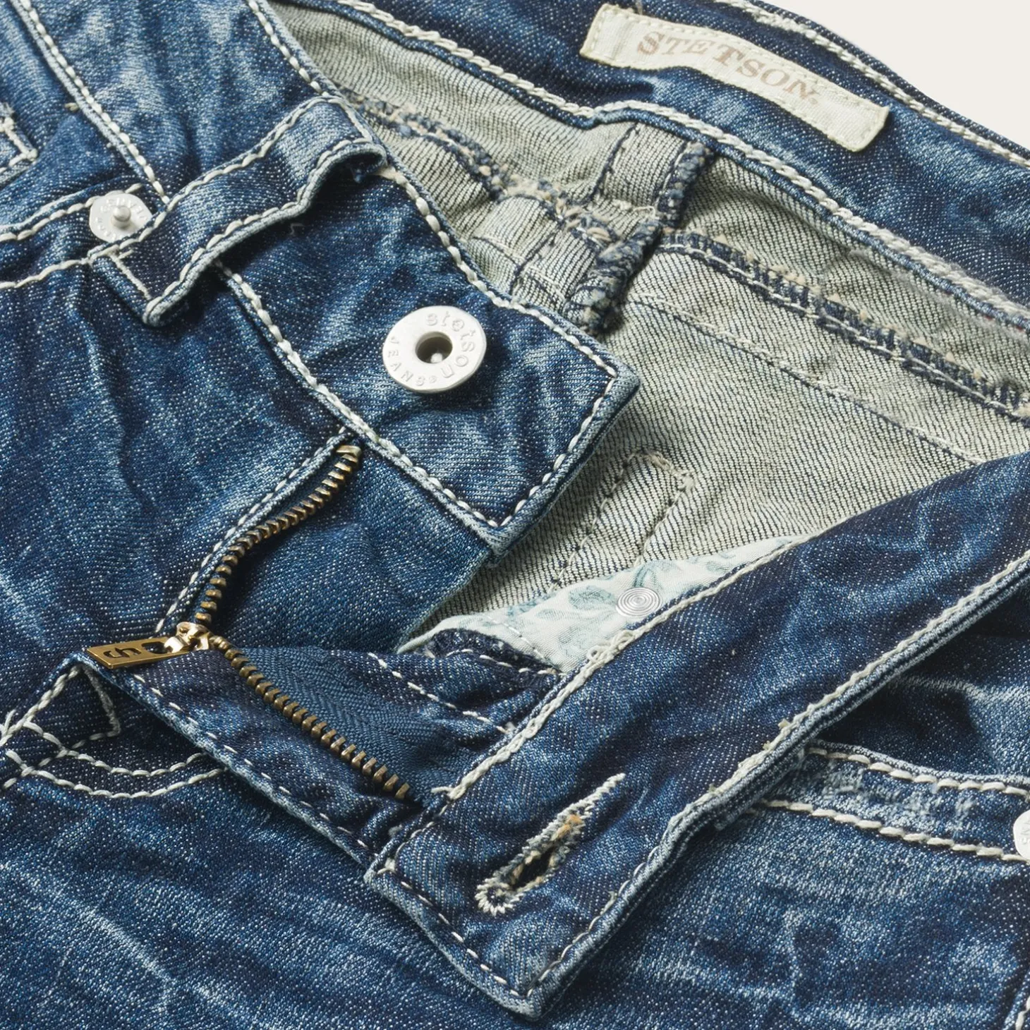816 Fit Jeans With White "S" Back Pocket