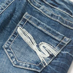816 Fit Jeans With White