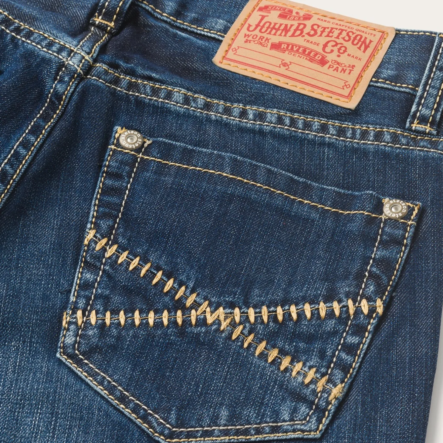 1014 Fit Semi-Destructed Wash Jeans