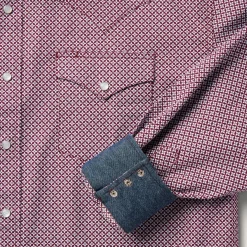 Four Point Geo Print Western Shirt