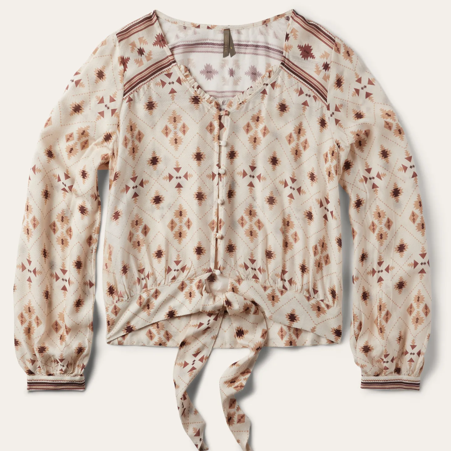 Gaucho Print Herringbone Blouse