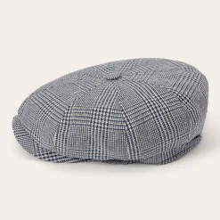 Glen Check Silk/Cotton 8-Panel Cap