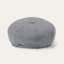 Glen Check Silk/Cotton 8-Panel Cap