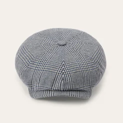 Glen Check Silk/Cotton 8-Panel Cap