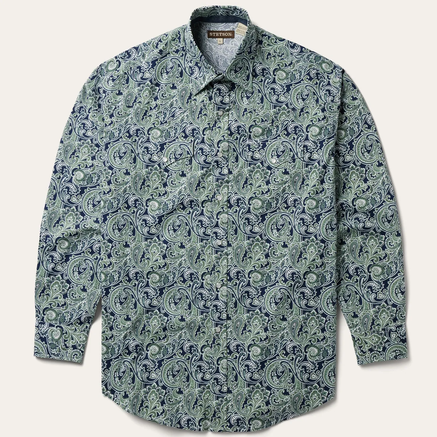 Greenspring Paisley Print Western Shirt