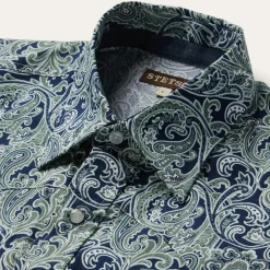 Greenspring Paisley Print Western Shirt