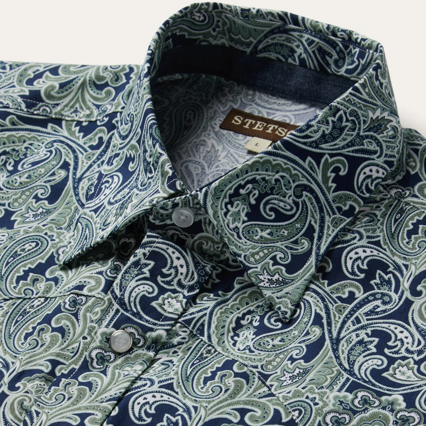 Greenspring Paisley Print Western Shirt