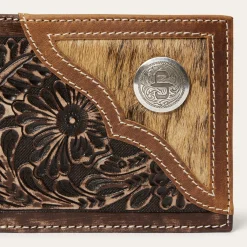 Hair-On-Hide Concho Bi-Fold Wallet