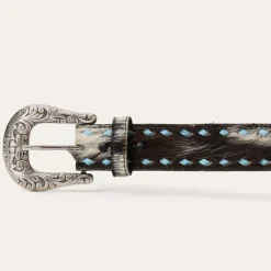 Hair-On-Hide Laced Belt