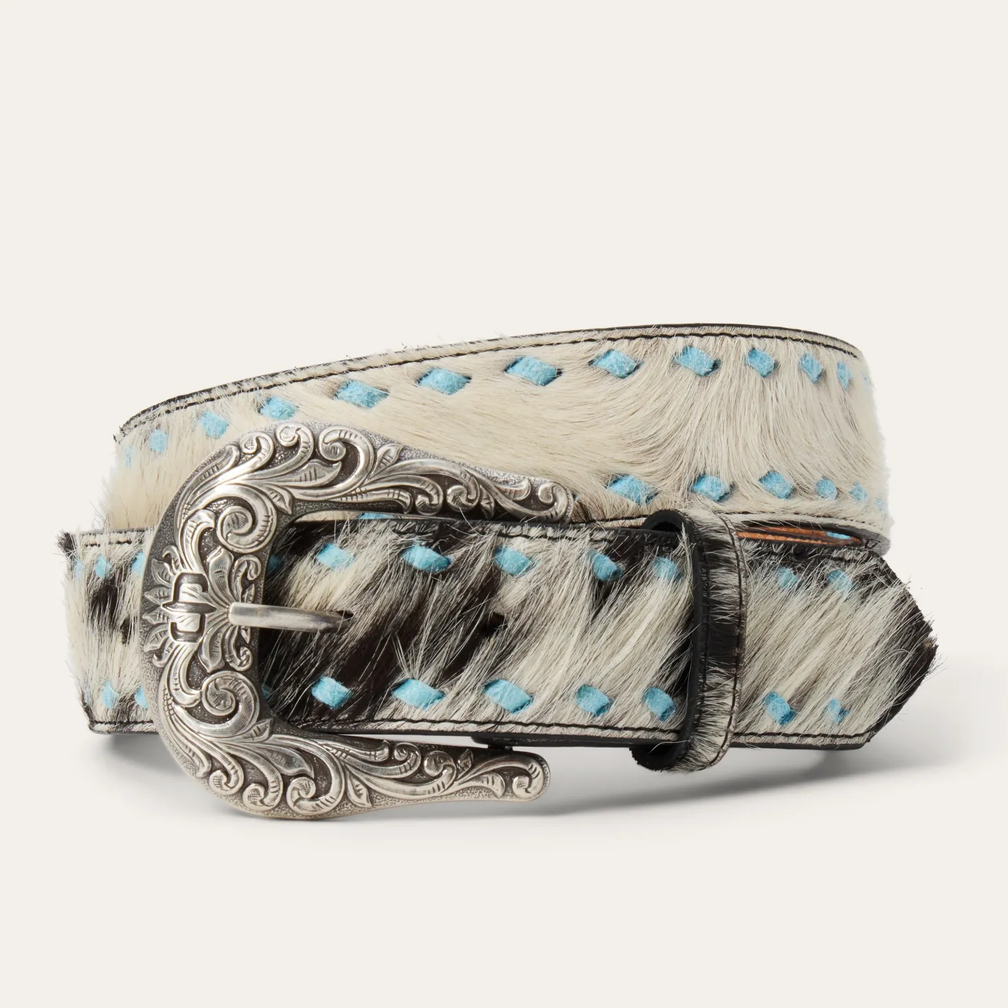 Hair-On-Hide Laced Belt
