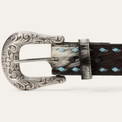 Hair-On-Hide Laced Belt