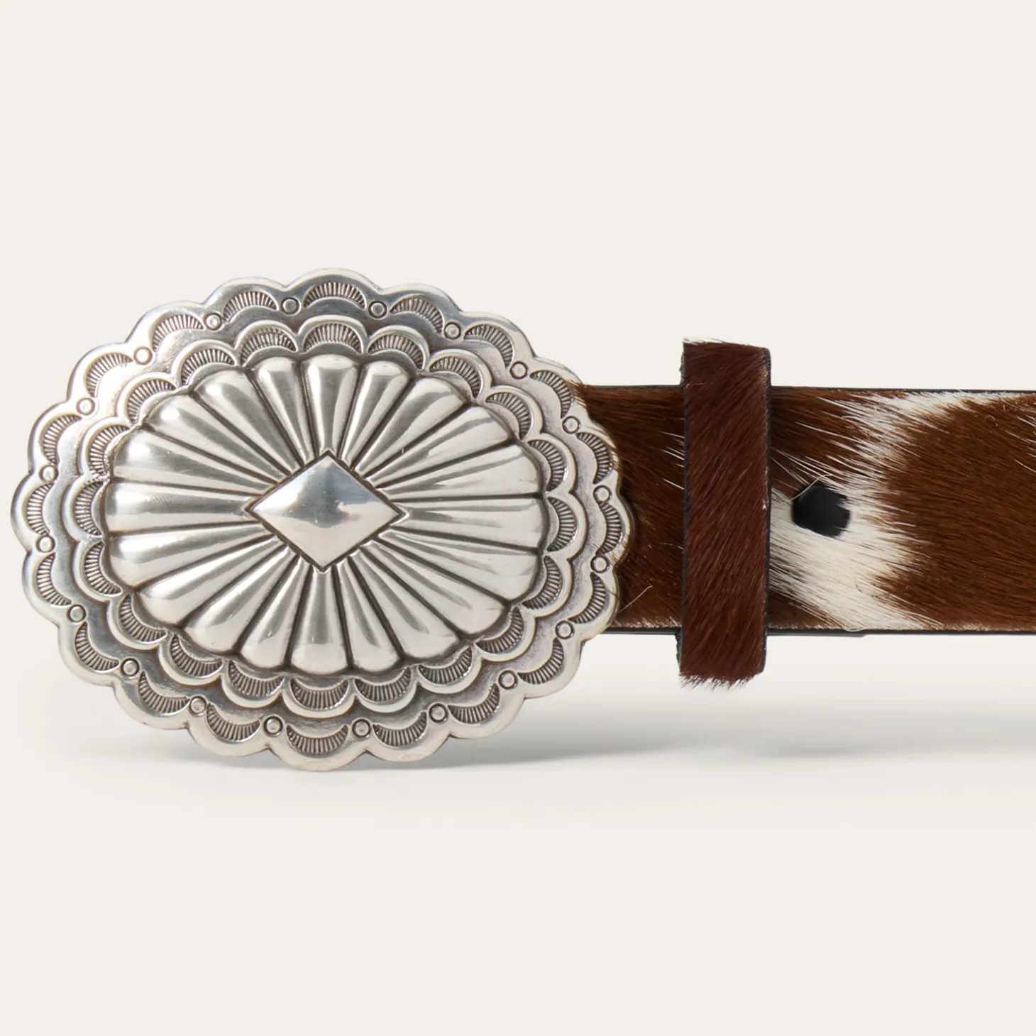 Hair-On-Hide Southwestern Buckle Belt